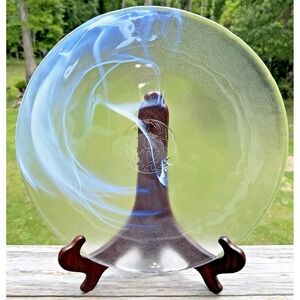 Kosta Boda UHV Art Glass Charger 15" Ulrica Hydman Vallien Plate